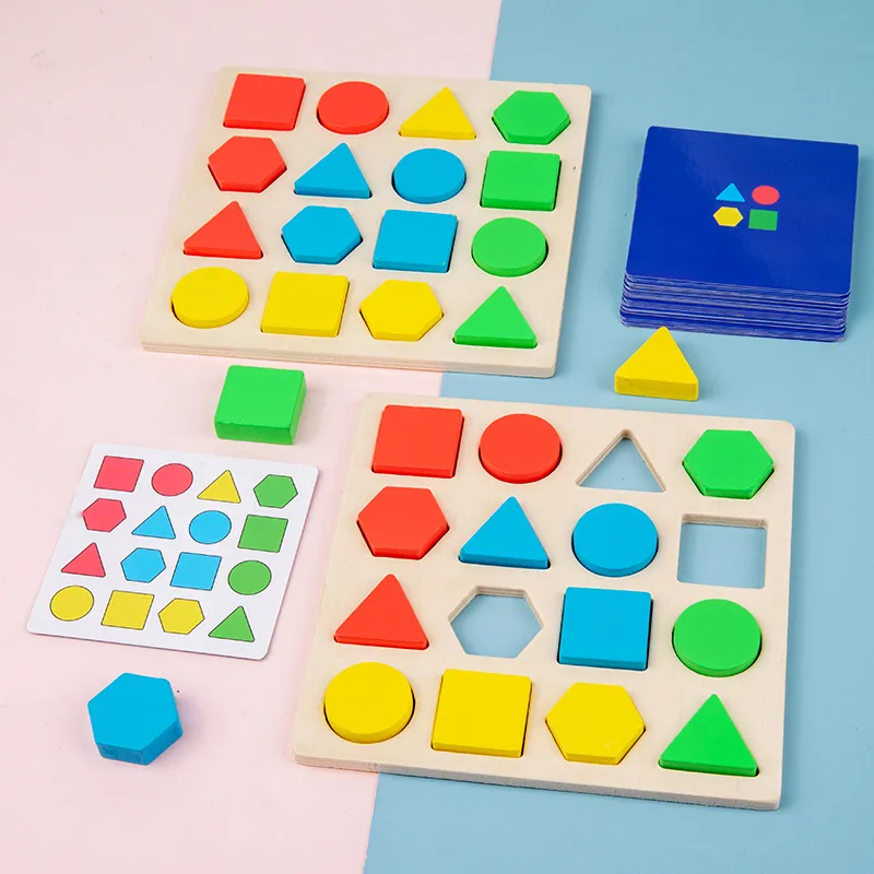Compre Brinquedos educativos de crianças montessori enfrentam mudança de  blocos de expressão puzzles de mesa de cubo infantil jogos de aprendizagem  precoce